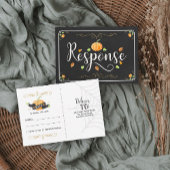 ハロウィーンウェディングRSVPカード 出欠カード