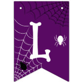 ハロウィーンウェルカムモルタルズブラックパープル バンティングフラッグ (第3の旗)