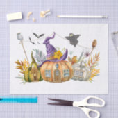 ハロウィーンウォーターカラーカボチャ 薄葉紙 (クラフト)