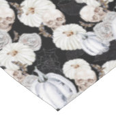 ハロウィーンウォーターカラーカボンプキンススカル白黒 テーブルクロス (アングル)