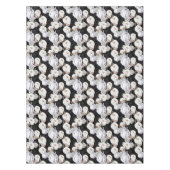 ハロウィーンウォーターカラーカボンプキンススカル白黒 テーブルクロス (正面)