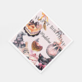 ハロウィーンウォーターカラーコケット誕生日パーティー スタンダードランチョンナプキン (角)