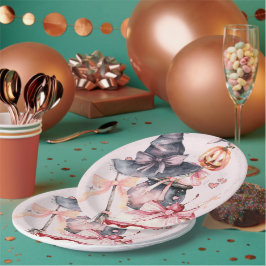 ハロウィーンウォーターカラーコケット誕生日パーティー ペーパープレート