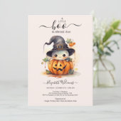 ハロウィーンウォーターカラーパンプキンリトルブーベビーショウ 招待状 (スタンド正面)