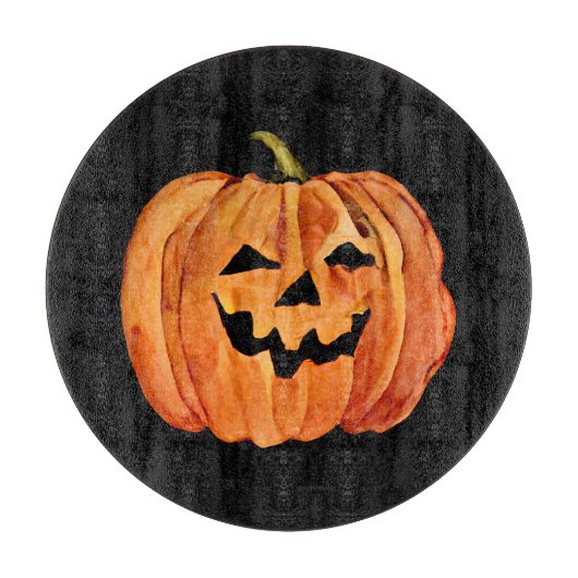 ハロウィーンウォーターカラーパンプキン カッティングボード (正面)