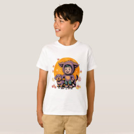 ハロウィーンウルフ仲間キッズコスチュームTシャツ Tシャツ