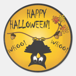 ハロウィーンウーウーウーフクロウ ラウンドシール