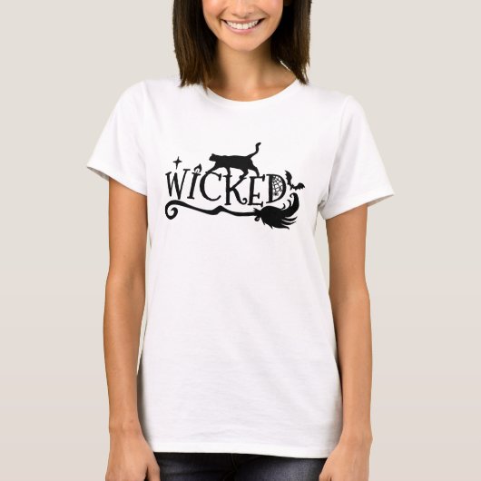ハロウィーンウーメンズウィッチー悪Tシャツ Tシャツ (正面)