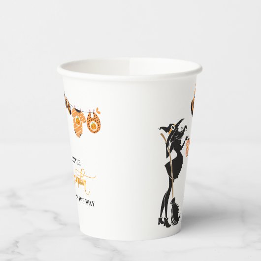 ハロウィーンエイトウィッチカボチャ赤ちゃんシャワー 紙コップ (左)