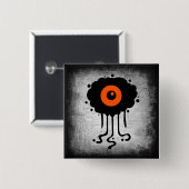 ハロウィーンエイリアンのCyclopsボタン 缶バッジ (正面&裏面)