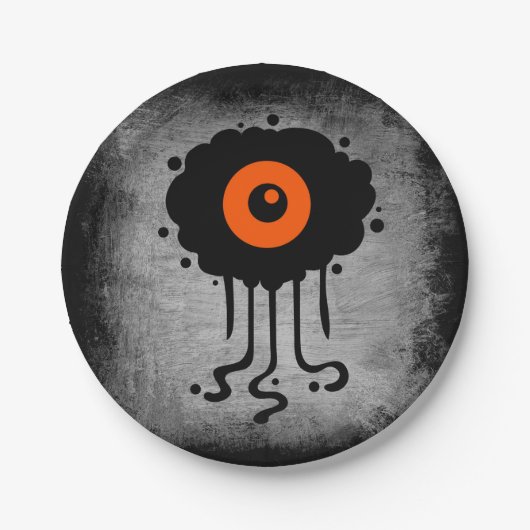 ハロウィーンエイリアンサイクロプス ペーパープレート (正面)