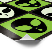 ハロウィーンエイリアンモザイク ポスター (コーナー)