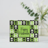 ハロウィーンエイリアンモザイク ポストカード (スタンド正面)