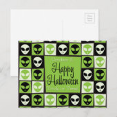 ハロウィーンエイリアンモザイク ポストカード (正面/裏面)