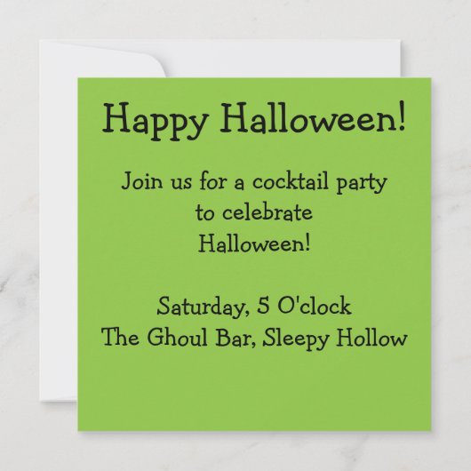 ハロウィーンエイリアンモザイク 招待状 (裏面)