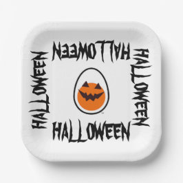 ハロウィーンエッグ紙プレート ペーパープレート