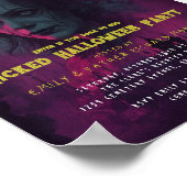 ハロウィーンエビルサーカスピエロパーティの招待状 ポスター (角)