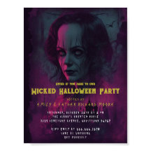 ハロウィーンエビルサーカスピエロパーティの招待状