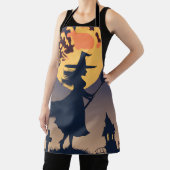 ハロウィーンエプロン、ブロムの血の月を持つ魔女 エプロン (インサイチュ)