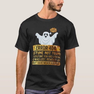 ハロウィーンエラー404コスチュームが見つからない失った削除 Tシャツ