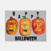 ハロウィーンエリーカボチャ顔 ドアマット (正面)