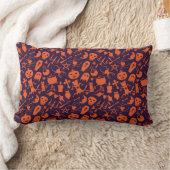 ハロウィーンエレメントパターン枕 ランバークッション (ブランケット)