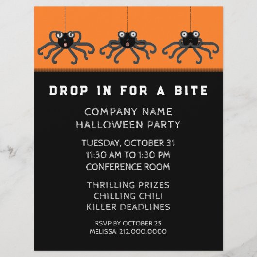 ハロウィーンオフィスパーティの招待状 チラシ (正面)