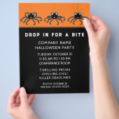 ハロウィーンオフィスパーティの招待状 チラシ (手)