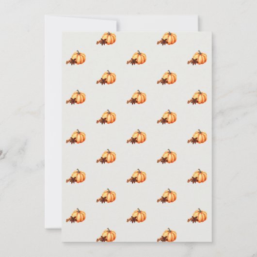 ハロウィーンオフィスパーティーおもしろいチームパンプキンスパイスニース 招待状 (裏面)