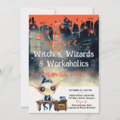 ハロウィーンオフィスパーティー企業のビジネスグール 招待状 (正面)