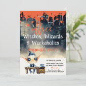 ハロウィーンオフィスパーティー企業のビジネスグール 招待状 (スタンド正面)