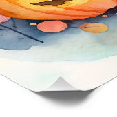 ハロウィーンオリエンタルブルー猫かぼちゃ怖い ポスター (コーナー)