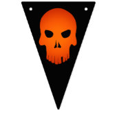 ハロウィーンオレンジとブラックスカル バンティングフラッグ (第2の旗)