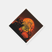ハロウィーンオレンジとブラックパーティー スタンダードカクテルナプキン (角)