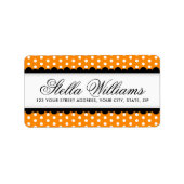 ハロウィーンオレンジとブラック差出人住所 ラベル (正面)