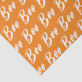 ハロウィーンオレンジとホワイトブー文字パターン 薄葉紙 (詳細)