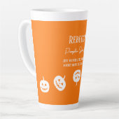 ハロウィーンオレンジカボチャのスパイススウィートまたはニース カフェラテマグ (左アングル)