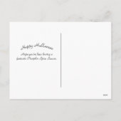 ハロウィーンオレンジカボチャ金ゴールド紙吹雪花 シーズンポストカード (裏面)