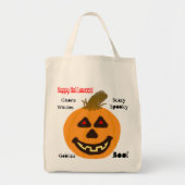 ハロウィーンオレンジカボチャ トートバッグ (正面)