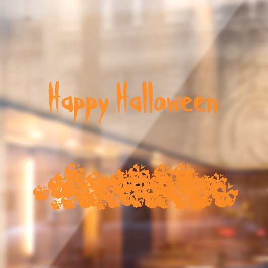 ハロウィーンオレンジスカルパイルカスタム文字 ウィンドウサイン (シート2)