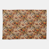 ハロウィーンオレンジスタイリッシュ色 キッチンタオル (横)