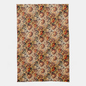 ハロウィーンオレンジスタイリッシュ色 キッチンタオル (縦)