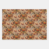 ハロウィーンオレンジスタイリッシュ色 ラッピングペーパーシート (正面2)