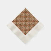 ハロウィーンオレンジスタイリッシュ色 縁ありカクテルナプキン (角)