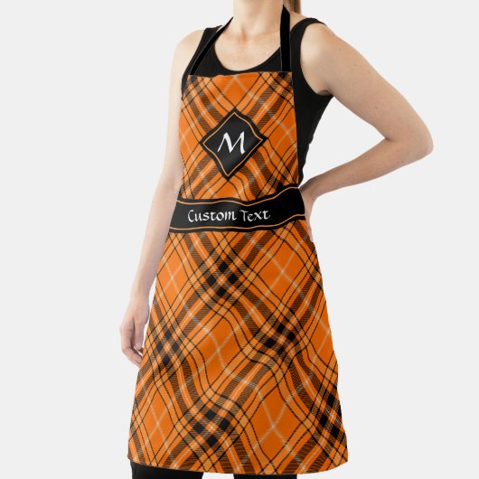 ハロウィーンオレンジタータンチェック エプロン (インサイチュ)