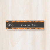 ハロウィーンオレンジタータンチェック サインプレート (正面)