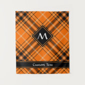 ハロウィーンオレンジタータンチェック タペストリー (正面)