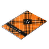 ハロウィーンオレンジタータンチェック ノートブック (左側)