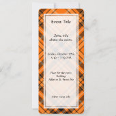 ハロウィーンオレンジタータンチェック 招待状 (裏面)