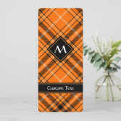 ハロウィーンオレンジタータンチェック 招待状 (スタンド正面)